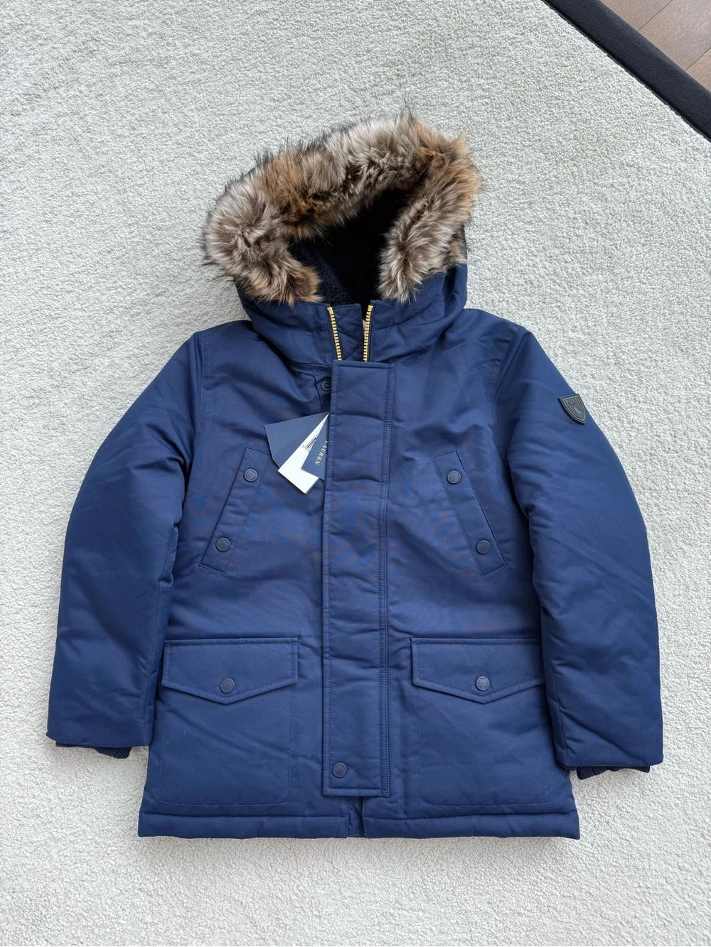 Ralph Lauren Boys' Faux Fur Trim Down Parka